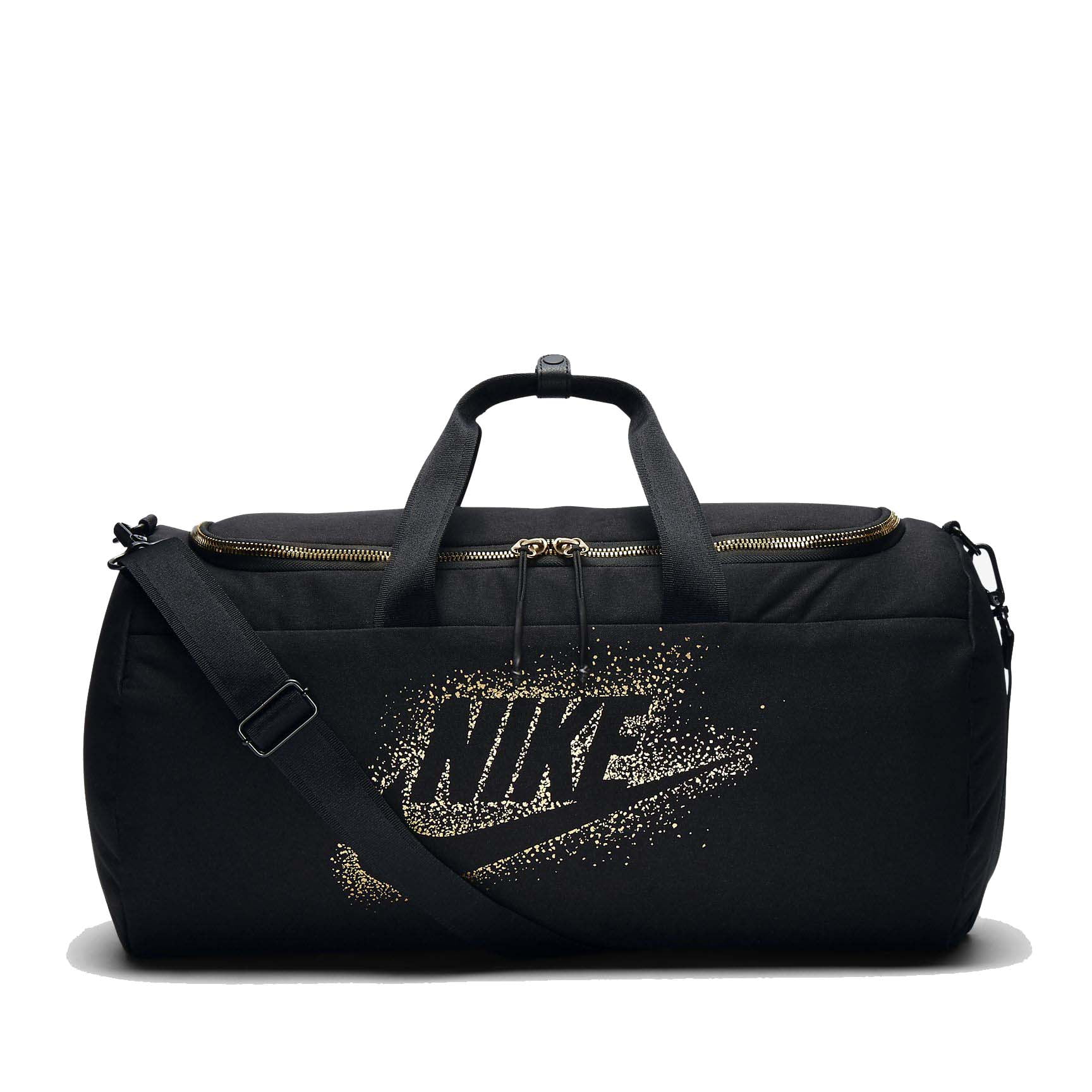 Nike Unisex Metallic Carryall Duffel BagBlack/Metallic GoldOne Size