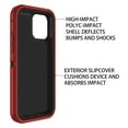 thumbnail image 7 of Petocase for iPhone 11 Case,Shockproof Dust/Drop Proof 3-Layer Protection [Without Screen Protector] Rugged Heavy Duty Cover Case for iPhone 11 6.1-inch,Red/Black, 7 of 7