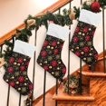 thumbnail image 3 of Ryvnso Christmas Stockings Christmas Snowflakes Flowers 17.7" Large Stocking Decoration 2 Pack, 3 of 7