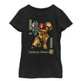 thumbnail image 1 of Girl's Nintendo Metroid Samus Pose Graphic Tee Black Small, 1 of 3