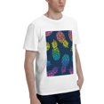 thumbnail image 2 of Bingfone Abstract Bright Pineapple Fruit Retro Men'S Loose Fit Short-Sleeve Pocket T-Shirt, 2 of 7