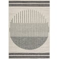 thumbnail image 4 of BoutiqueRugs Angus Black and White Modern Abstract Geometric Runner Rug - Contemporary Striped Carpet for Hallway, Kitchen - Black, Charcoal, Light Gray, Cream - 2'7" x 7'3" (2x8), 4 of 15