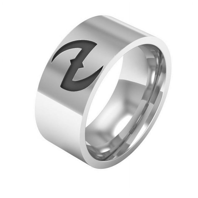 1 Pce Bague en Acier Titane 8mm pour Fans de Musique 10 Argent