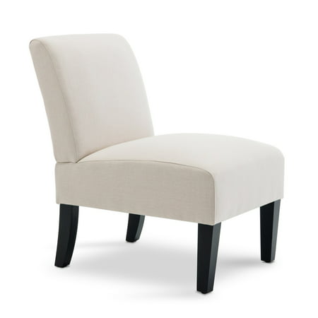 Belleze Armless Contemporary Upholstered Single Curved