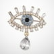thumbnail image 2 of EeaseMX Broche de aleación con forma de ojo y gota de agua, exquisito broche de solapa de diamante, ramillete, broche para el pecho, joyería, accesorios de vestuario, 2 of 7