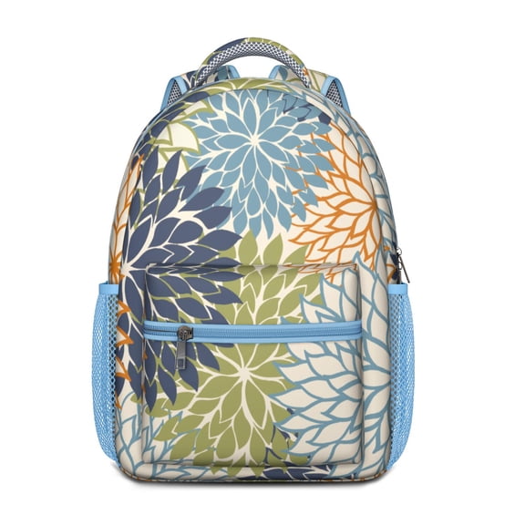 Natural Floral Waterproof Bookbag - Ergonomic Design & Durable for Students
