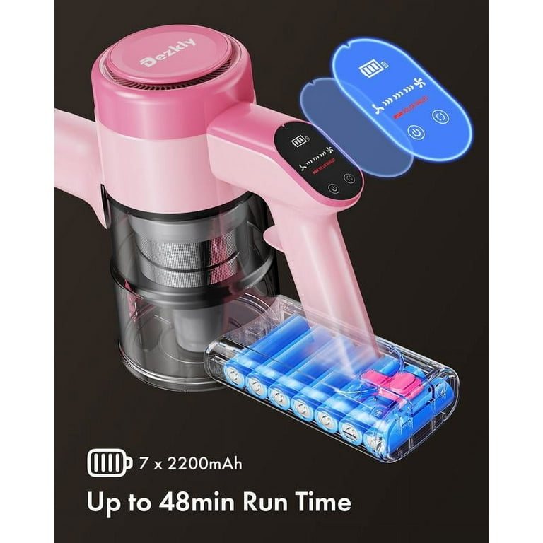 Dezkly Cordless Vacuum Cleaner, 300W 23KPa Lightweight Stick