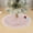 Pink, variant on Plush Christmas Tree Skirt Soft Mat Holiday Decoration 13.8 Inch Pink White Solid Color Festive Home Decor Xmas Tree Base Cover(White Small)