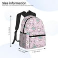 thumbnail image 3 of Kuqiui Backpack for Men and Women – Durable Lightweight Travel Backpack with Laptop Compartment, School & Work Daypack-Llama Unicorn and Rainbow, 3 of 7
