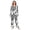 Black And Gray, variant on Satin Pajama Sets For Women Long Sleeve Cozy Loungewear Casual Leopard Print