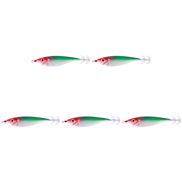 Octopus Hooks Lure 10cm 10g Luminous Octopus Bait Tackle (Red Head Green Body)