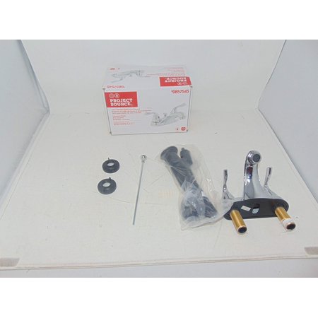 Project Source Two Handle Bathroom Faucet Chrome Finish 4 Centerset Mount
