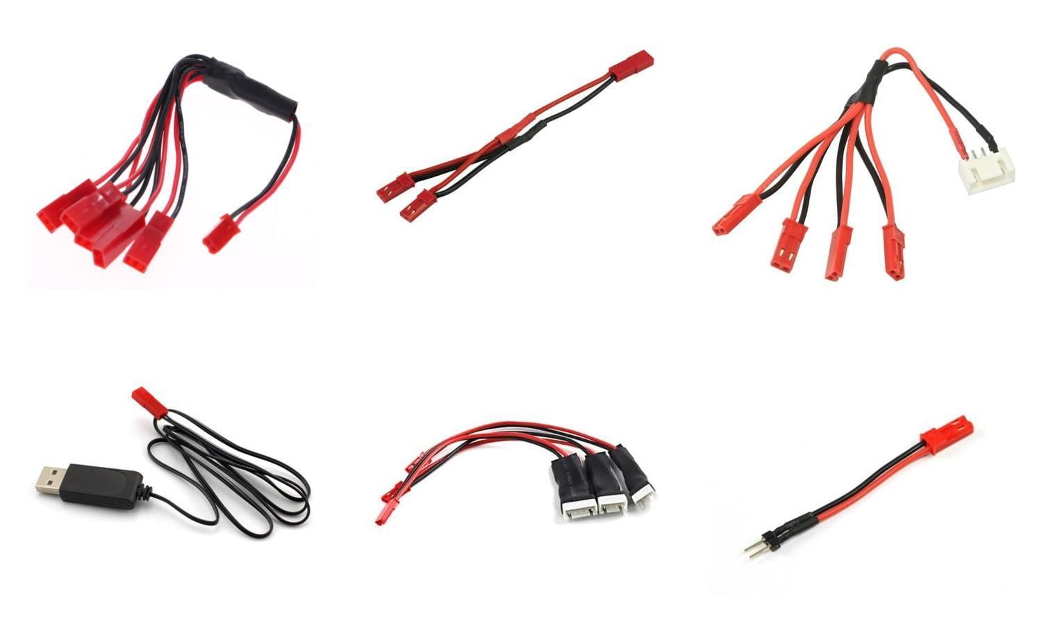 JST-XH 3S Balance Plug to 4x JST Male Power Distribution Lead Connector Cable