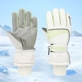 thumbnail image 2 of Men Women Winter Ski Gloves for Men Women Touchscreen Compatible Thermal Lined Thick Cold Weather Outdoor Protection Light Green, 2 of 3