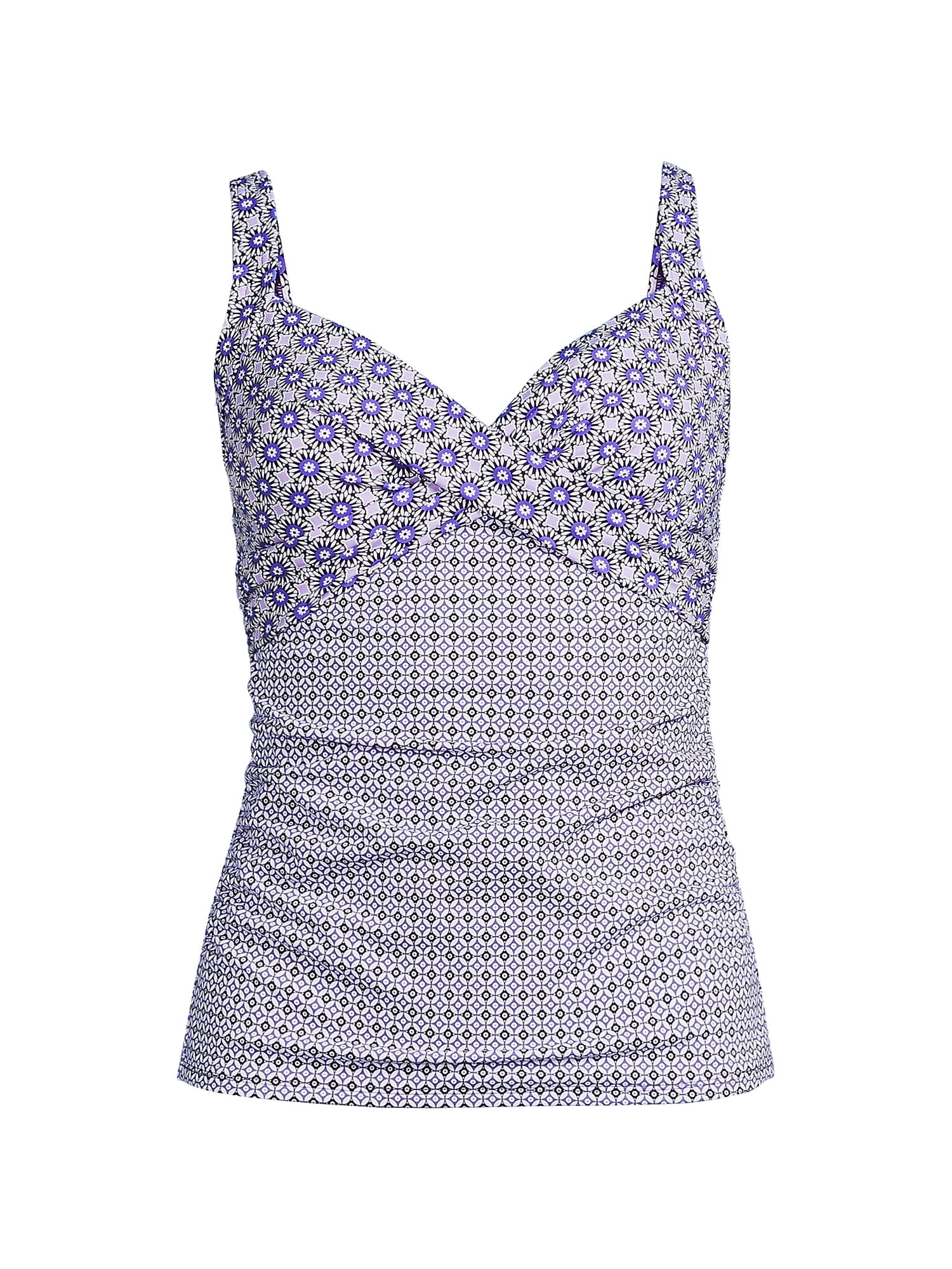 Lands' End Women's Chlorine Resistant VNeck Wrap Underwire Tankini