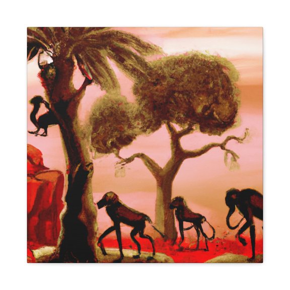 Baboon Grandeur in Deco - Canvas