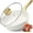 Cream, variant on Nonstick Deep Frying Pan Skillet, 9.5" Saute Pan with Lid, Granite Induction Cookware Non Stick Cooking Pan, PFOA PFOS APEO Free, White