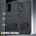 thumbnail image 6 of JTCASES for Motorola Moto G (2023)  Case, Foldable Kickstand Heavy Duty Protective Rugged Hybird Anti-slip Shockproof/Drop Resistant PC TPU Shell for Motorola Moto G (2023), Black, 6 of 7