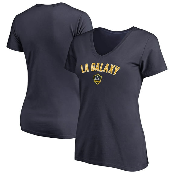 Women's Navy LA Galaxy Victory Arch V-Neck T-Shirt