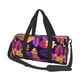 thumbnail image 1 of Balery Purple Flower Bolsa de Gimnasio para Mujeres y Hombres, Bolsa de Viaje Impermeable, Bolsa de Fin de Semana con Compartimento para Zapatos y Bolsillo Húmedo, 1 of 6