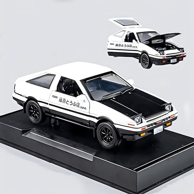 Modelo de coche fundido a presión Mzexoma Initial D Toyota Trueno AE86 1:32