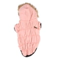 thumbnail image 4 of Chaqueta con capucha para perros, abrigo para clima frío para mascotas de doble capa, grueso, para perros grandes, rosa, 3XL, 4 of 5