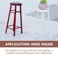 thumbnail image 4 of MRLESS Wooden Mini Stools Bar Toy House Kitchen Chairs Figurines Decoration, 4 of 7
