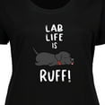 thumbnail image 4 of Inktastic Lab Life is Ruff Labrador Retriever Women's Plus Size T-Shirt, 4 of 5