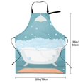 thumbnail image 2 of Kdxio Bathtub with Soap Bubbles Apron with Pockets Adjustable Kitchen Aprons for Men Women Waterproof Aprons for Cooking,Drawing,Crafting, Baking Household Cleaning, 2 of 8