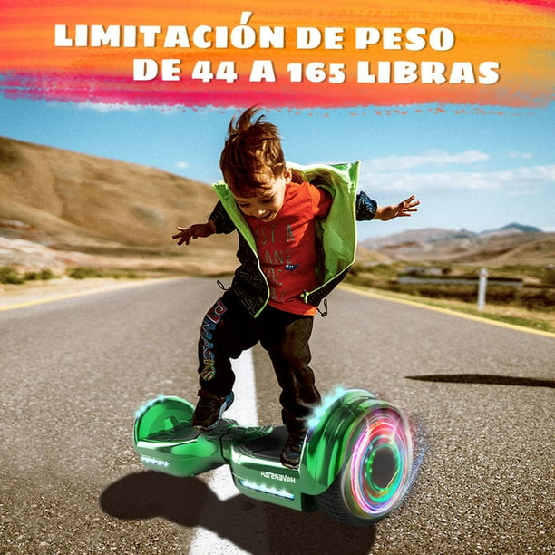 Hoverboard con Bluetooth mas nuevo LBW21 patinete flotante de Color cromado con ruedas Led patinete autoequilibrante con altavoz incorporado para ninos adolescentes Hoverstar LBW21 Bodega Aurrera en l...
