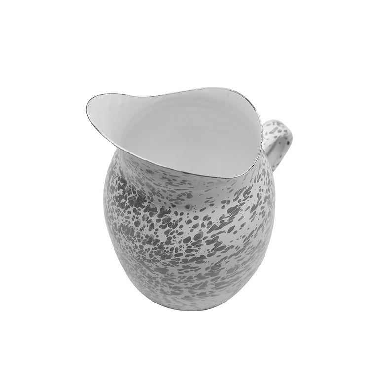 Grey Marble Enamelware Metal Pitcher Flower Pot Vase Farmhouse Tableware Decor Grey Marble Enamelware Metal Pitcher Flower Pot Vase Farmhouse Tableware Decor