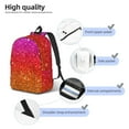 thumbnail image 4 of Yiaed Rainbow Glitter Print Backpack, Premium Laptop Backpack, Travel Backpack for Women, Lightweight Backpacks, Comfortable Back Pack-Small, 4 of 7