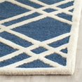 thumbnail image 3 of Safavieh Cambridge Collection CAM142G Handmade Moroccan Geometric Navy Blue and Ivory Premium Wool Round Area Rug (6' Diameter), 3 of 10
