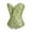 A-Green40, variant on Women Solid Brocade Corset Lace Up Ruffled Bustier Form Fitting Themed Event Corsets