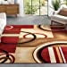 thumbnail image 3 of Well Woven Deco Rings Red Geometric Modern Casual Area Rug 5x7 (5'3" x 7'3") Easy to Clean Stain Fade Resistant Shed Free Abstract Contemporary Color Block Boxes Lines Soft Living Dining Room Rug, 3 of 5