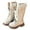 Beige, variant on Warm Winter Boots Girls With Cute Bow Detail Cozy Lined Long Boots Kids Non Slip Sole Footwear Cold Weather Clothes