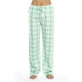 thumbnail image 1 of Frontwalk Ladies Comfy Elastic Waist Sleep Trousers Straight Leg Loose Pajama Bottom Drawstring Lounge PJ Pants Green Plaid XL, 1 of 2