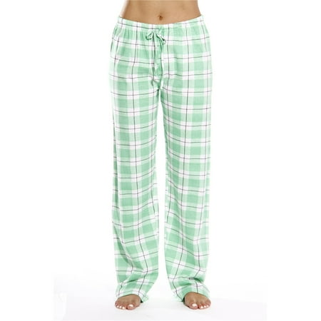 

Glookwis Ladies Drawstring Sleep Trousers Soft Pajama Bottom Comfy Loose Homewear Plaid Elastic Waist Sleepwear PJ Pants Green Plaid S