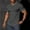 Dark Gray, variant on New summer arrivals YLSDY Men's Fashion Ribbed V Neck T Shirts Side Slit Hem Gym Training Workout Tunic Tops Summer Casual Short Sleeve Tees Brown S