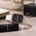 thumbnail image 4 of Ladies Watch Ladies Quartz Watch Square Dial Rhombus Texture Faux Leather Adjustable Strap Date Display Ladies Square Watch, 4 of 8