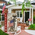 thumbnail image 3 of Rdsfhsp Patriotic Memorial Day Linen Garden Flag 12x18 inch Double Sided, Freedom Soldiers Heroes Garden Yard Flags for House Outdoor Decoration, 3 of 5