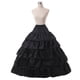 thumbnail image 3 of Enagua De Boda Con Cintura Elástica, Enaguas Para Fiesta, Color Negro, 4 Aros SM SunniMix Enaguas Crinolina, 3 of 4