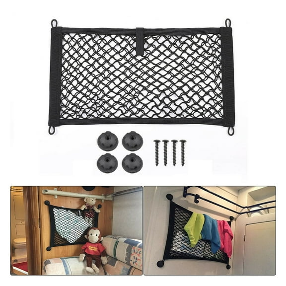 Car Storage Net Extra Large Elastic Organizers Universal Interior Accessories For RV Caravan Motorhome Boat Truck ,Easy to Use