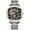 White Steel-Black Noodles, variant on Men's Skeleton Automatic Watch, Moon Phase, Date, Luminous, Waterproof, Stainless Steel Business Wristwatch