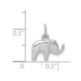 thumbnail image 4 of 14k White Gold Elephant Charm Pendant, 4 of 4