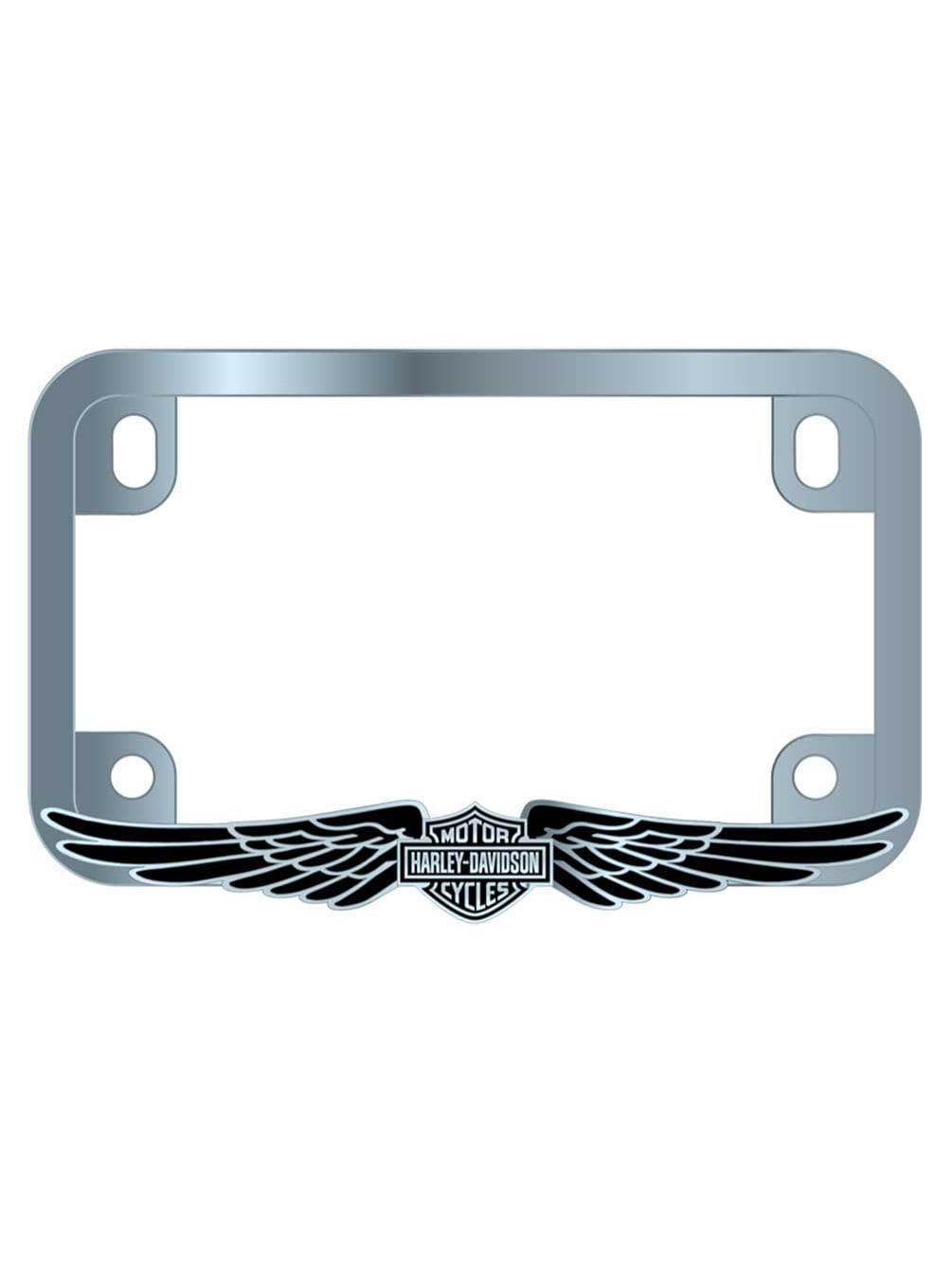 HarleyDavidson Wing Bar & Shield Motorcycle License Plate Frame, Premium Metal, Harley Davidson
