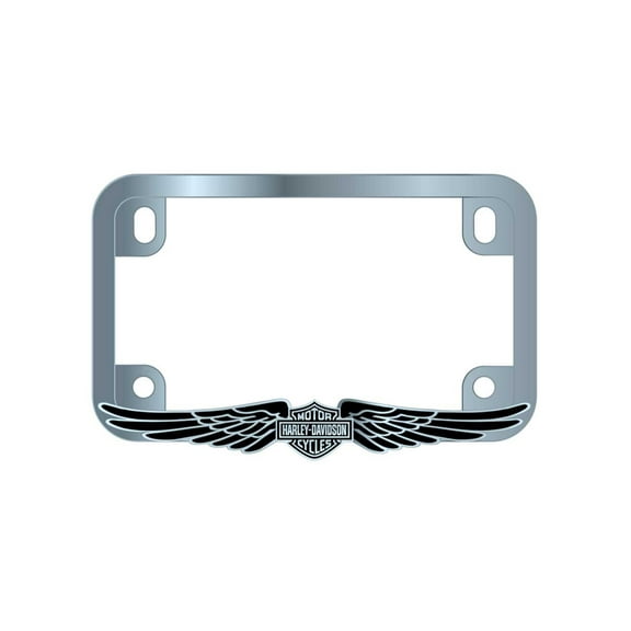 Harley-Davidson Wing Bar & Shield Motorcycle License Plate Frame, Premium Metal, Harley Davidson