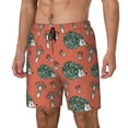 thumbnail image 2 of Uemuo Hedgehog Mushroom Pattern Mens Swim Trunks Quick Dry Board Shorts with Mesh Lining, Stretch Beach Shorts Quick Dry No-Chafing Board Shorts-, 2 of 9