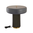 thumbnail image 2 of TOV Furniture Kamryn Olive Green and Gray Round Table Lamp, 2 of 8