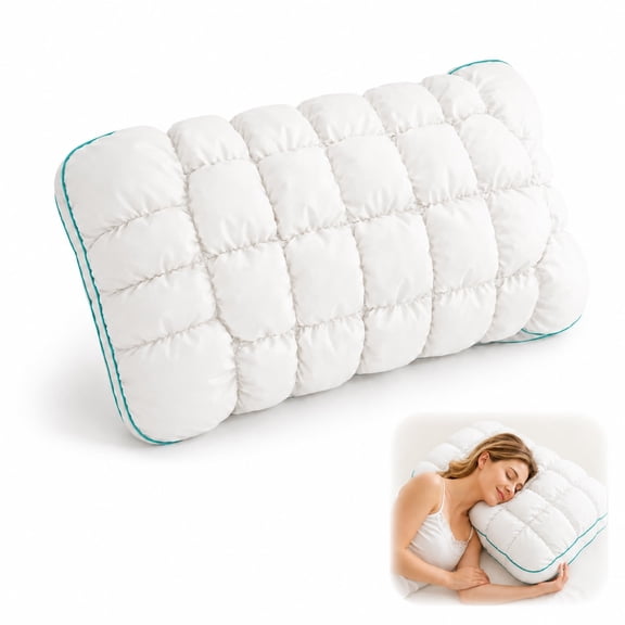 Cooling Marshmallow-Soft Pillow for Adults, Quilted Cooling Bed Pillow with Fluffy Down-Alternative Fill, Cloud-Like Sleeping Pillow for Side and Back Sleepers